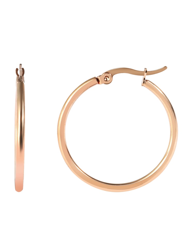 

Adeliás Женские серьги - серьги-кольца из нержавеющей стали в золотом исполнении