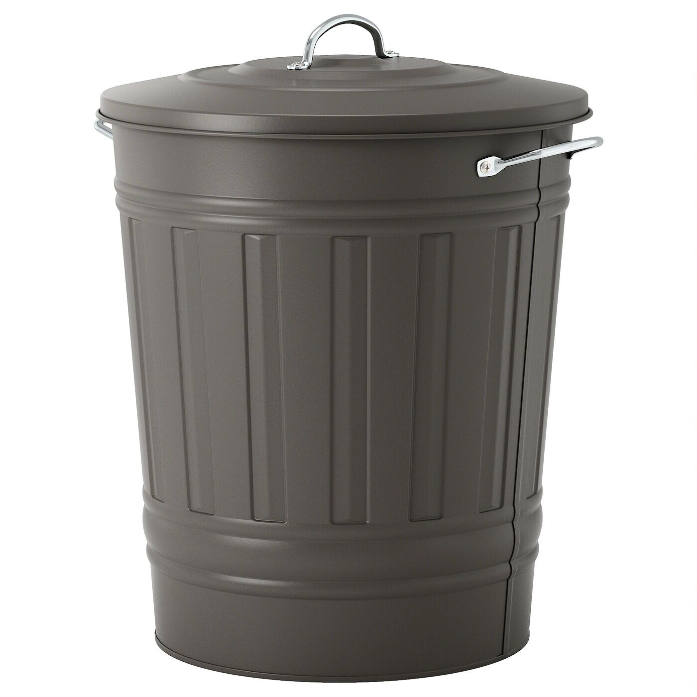 

Ведро с крышкой, серое, 40 л, KNODD IKEA