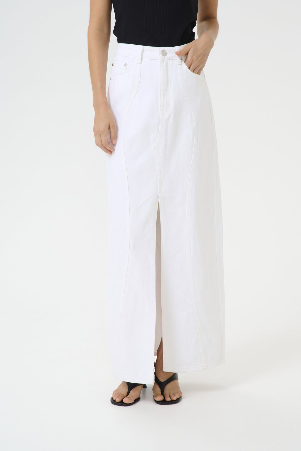 

Юбка макси ASHER MAXI SKIRT - Denim skirt Gestuz, белый