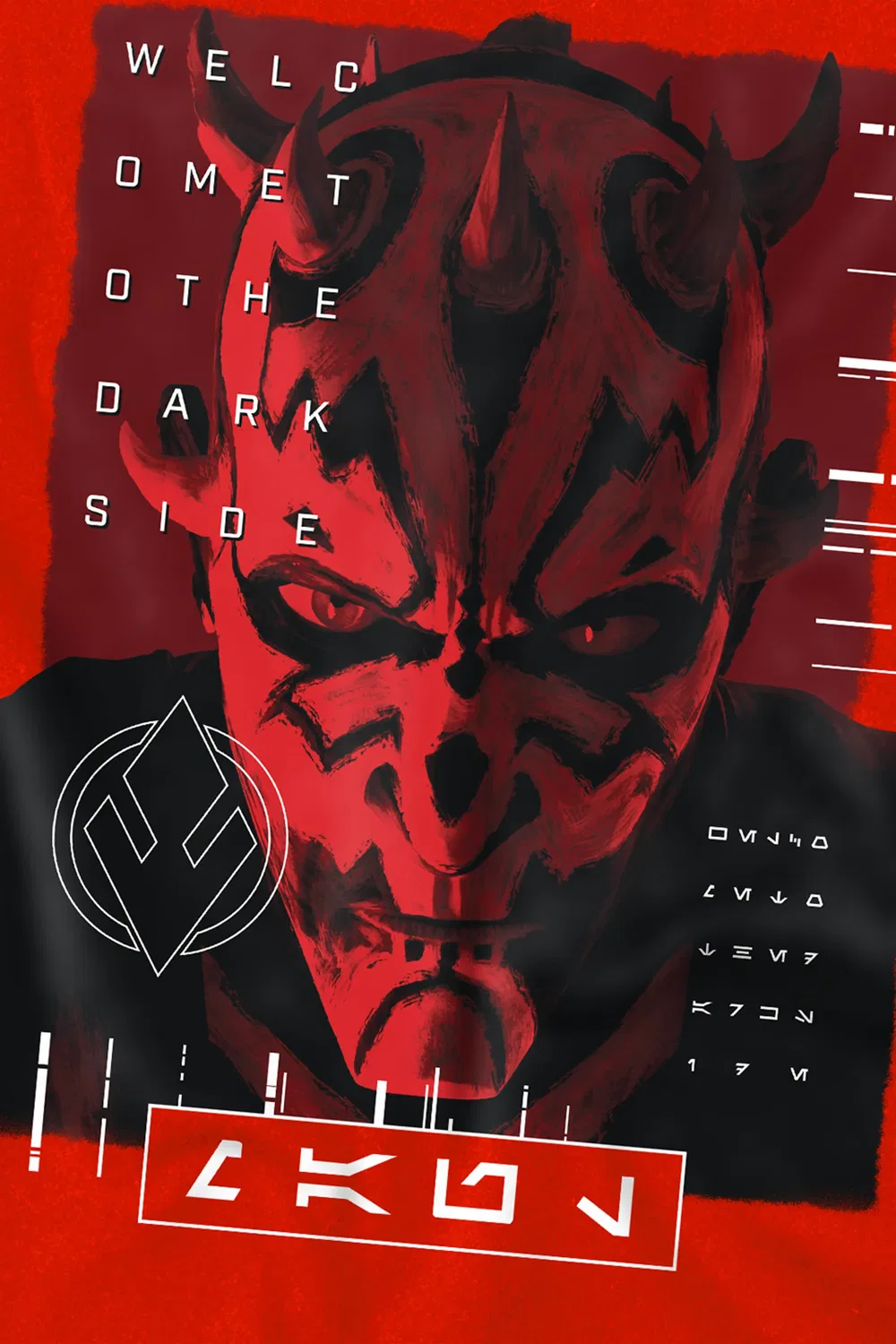 Детский свитшот с принтом Maul Shadow Lord Star Wars, красный — фото 2