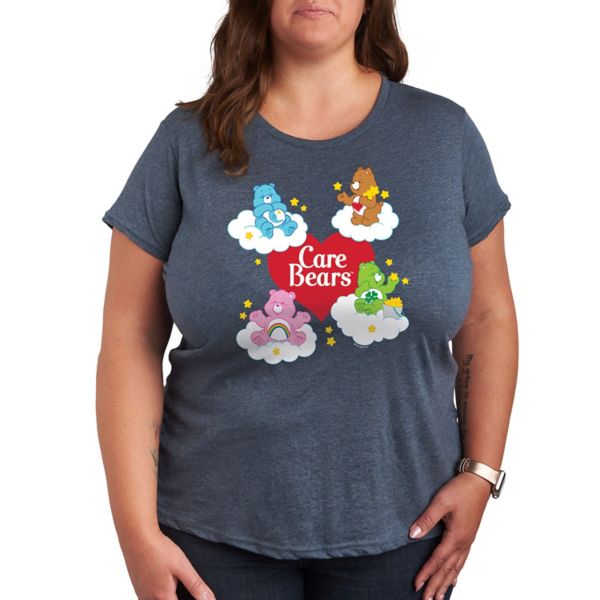 

Футболка с принтом Care Bears в виде сердца и логотипом медвежонка Licensed Character, синий