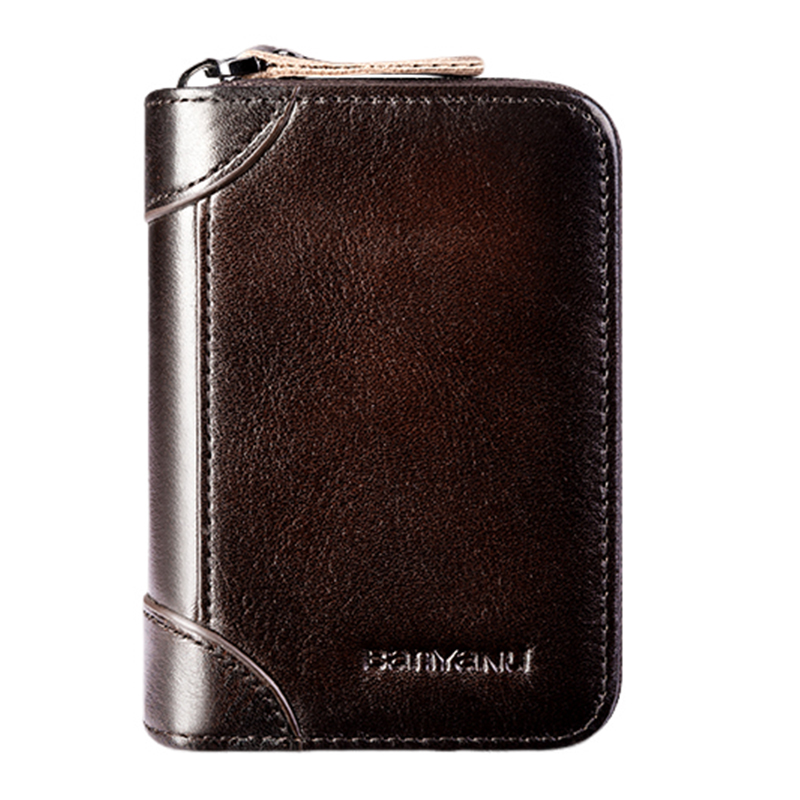 

Banyanu Кожаный картхолдер унисекс, Coffee-45 Card Slot (Anti-Skimming)