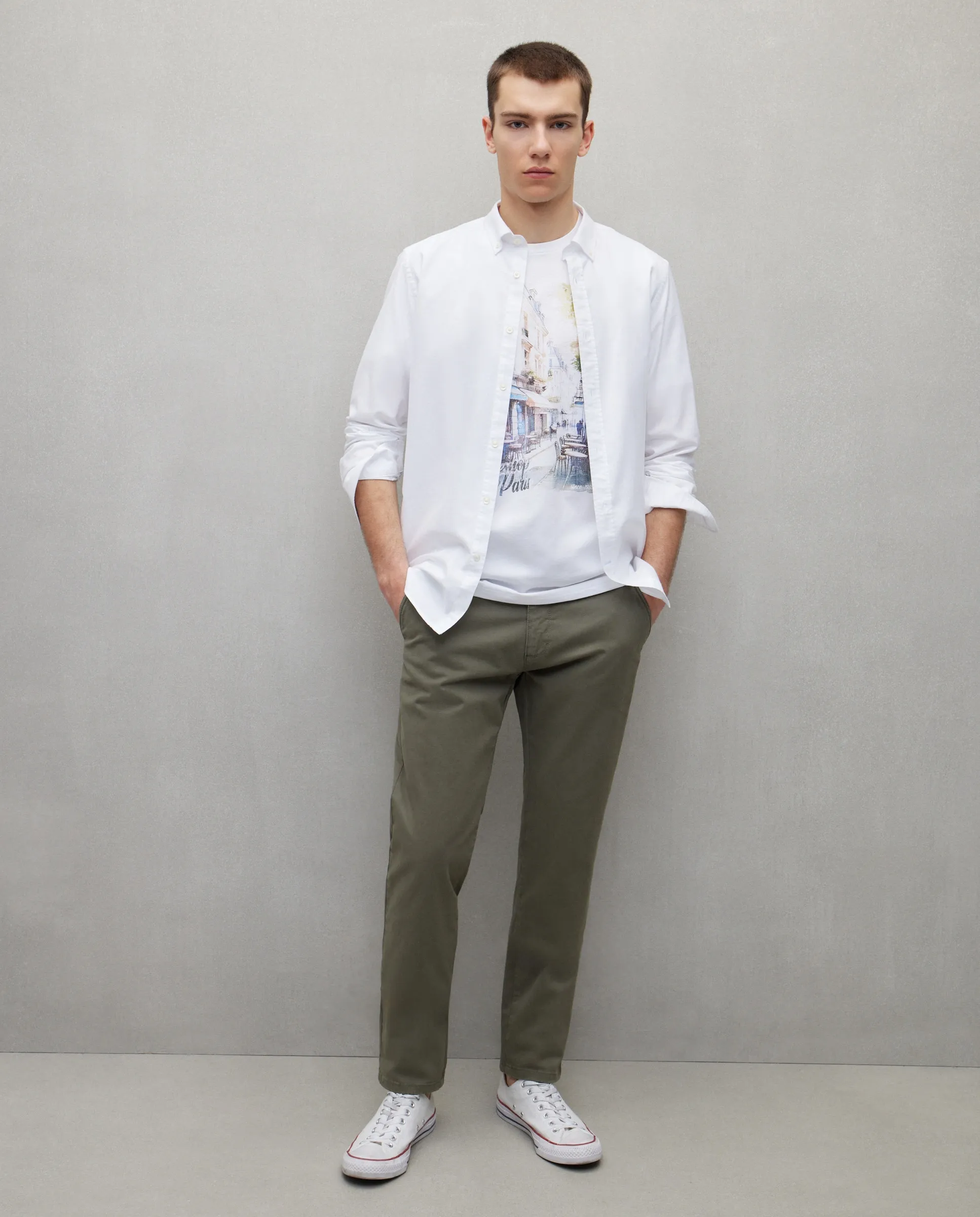 

Мужские чинос облегающие стрейч Easy Wear, хаки