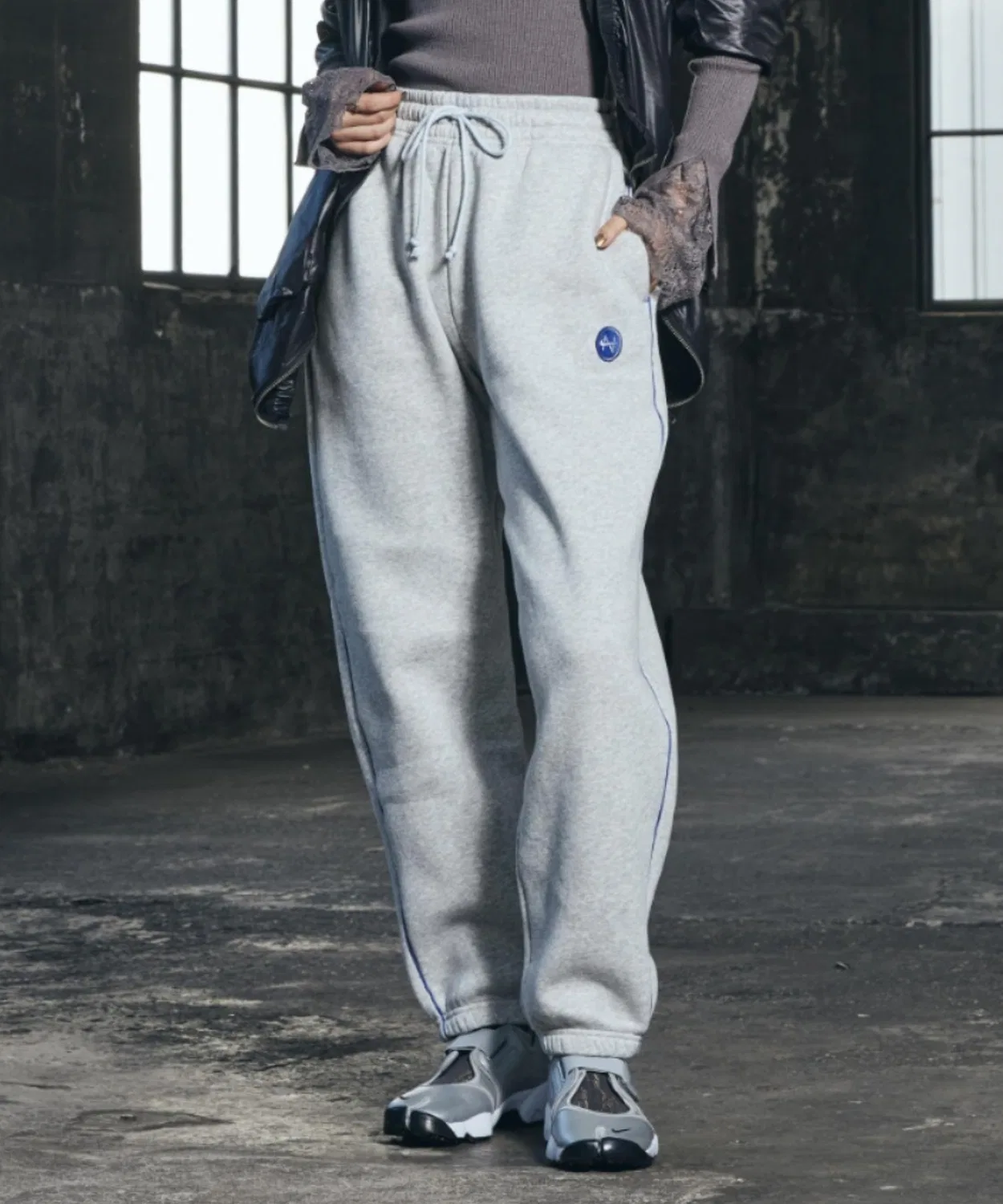 Женские спортивные штаны Nike Sportswear Phoenix Fleece Oversized High-Waisted Graphic, платиновый