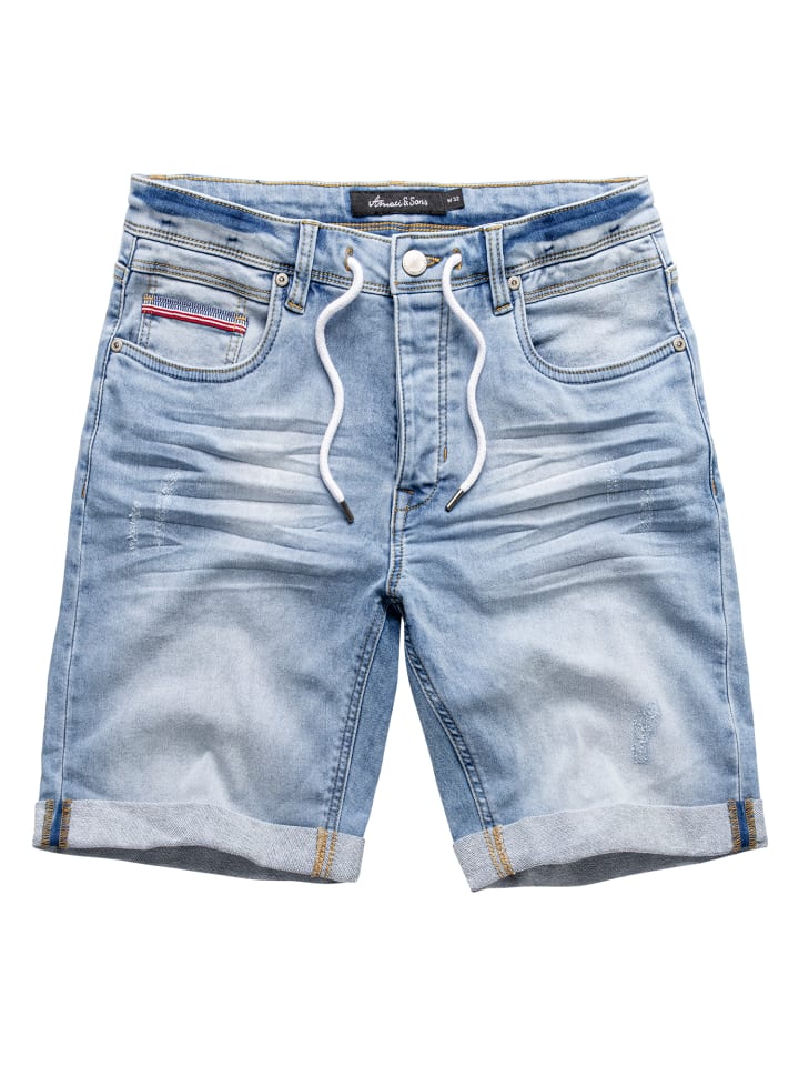 

Джинсовые шорты MARKHAM светло-голубого цвета Amaci&Sons