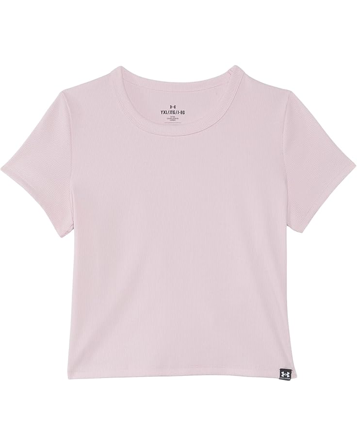 

Футболка Under Armour Kids Rival Ribbed Shirt, цвет Prime Pink/White