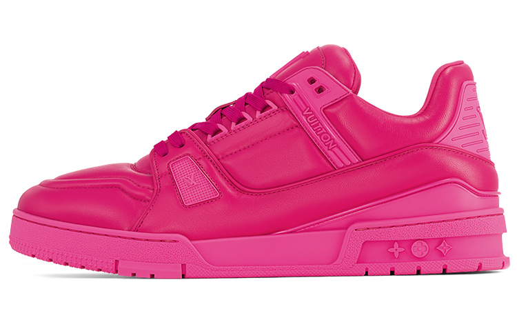 

LOUIS VUITTON Кроссовки для скейтбординга Trainer Low Top, мужские, розовые