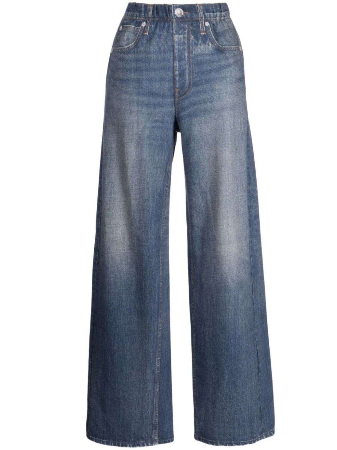

Rag & bone джинсы широкого кроя Miramar с завышенной талией, синий