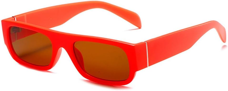 

Винтажные прямоугольные солнцезащитные очки для женщин, модные очки для мужчин, классическая оправа с цветочным рисунком, панк-очки, защита от ультрафиолета UV400 generic, C7red-brown