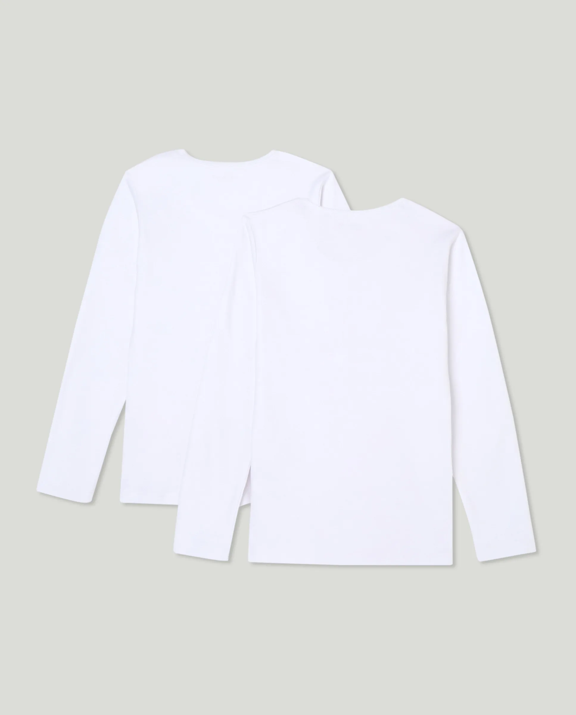 Комплект из двух флисовых термокофточек с длинным рукавом для девочки Cotton Juice, белый — фото 2