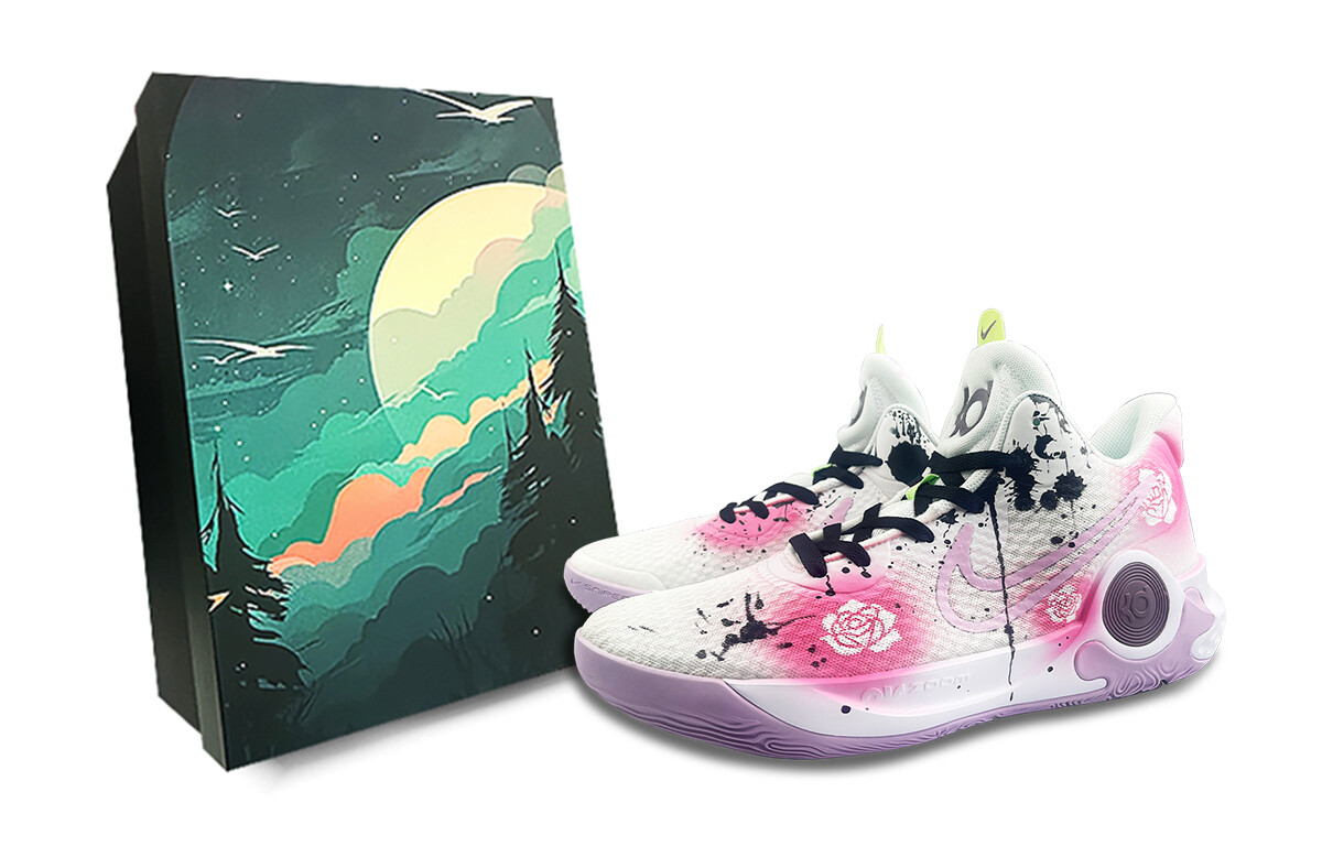 

Кроссовки Nike KD Trey 5 IX Vintage Basketball Shoes Unisex Mid-top Pink/black/purple, белый