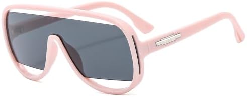 

Модные ретро-солнцезащитные очки 2027 года для женщин и мужчин, большие солнцезащитные очки с градиентным переходом цвета и защитой от УФ-излучения UV400 MTZJH, Pink Grey