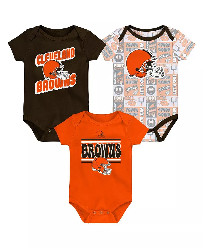 

Комплект из 3-х боди Cleveland Browns Play Day для мальчиков и девочек Outerstuff