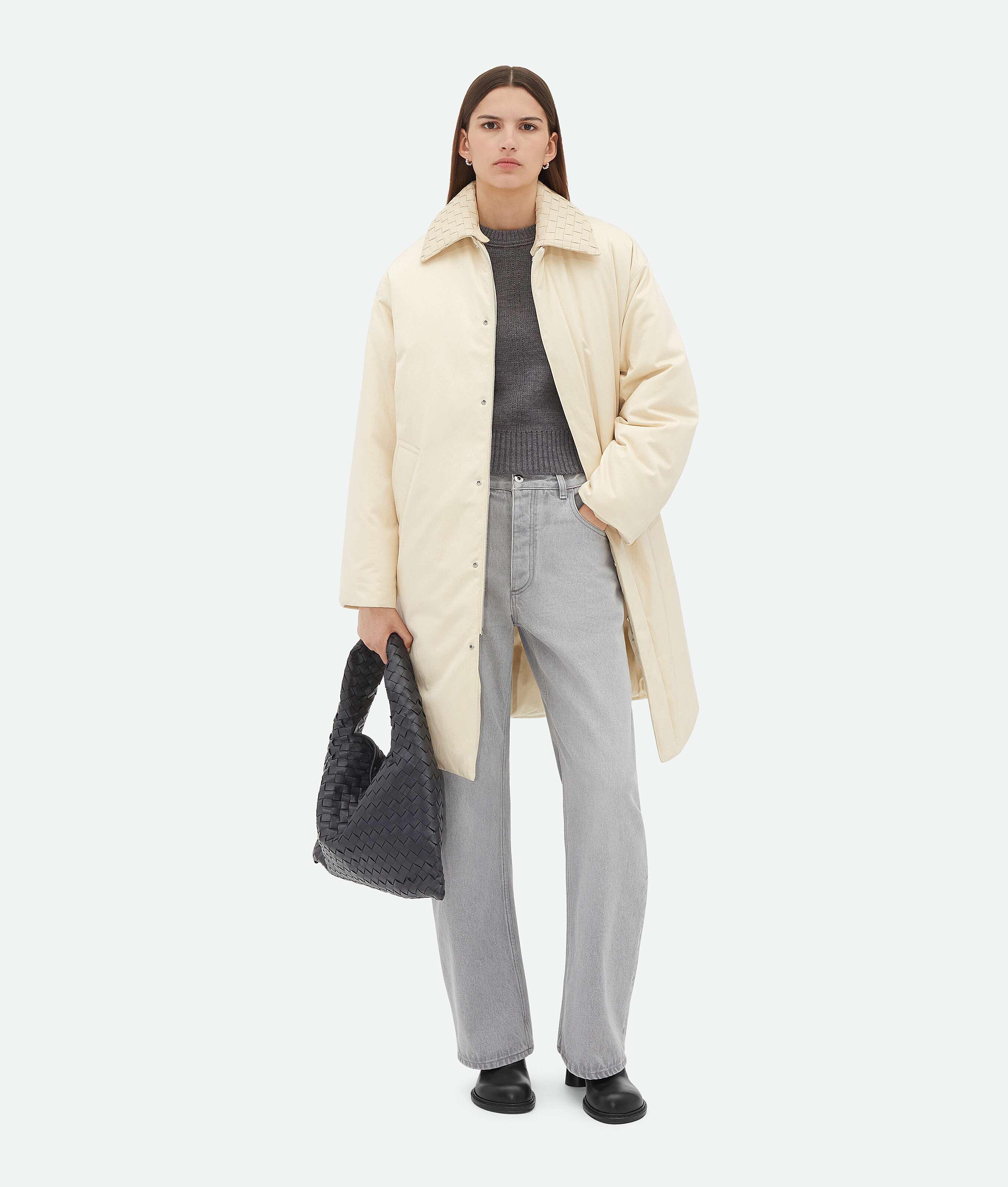 

Куртка-пуховик из хлопкового твила Bottega Veneta