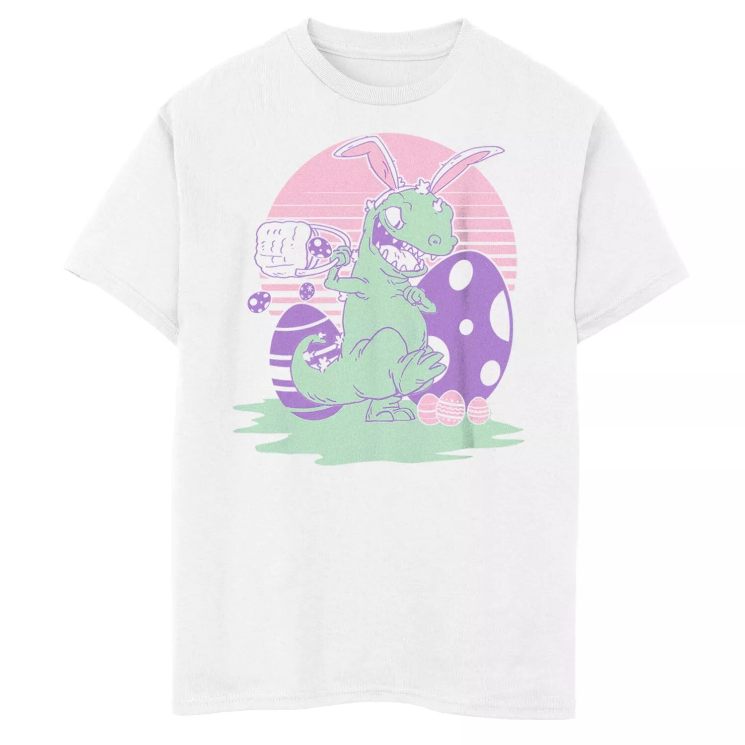 

Футболка с пасхальным рисунком Nickelodeon Rugrats Reptar Eggs для мальчиков 8–20 лет Licensed Character