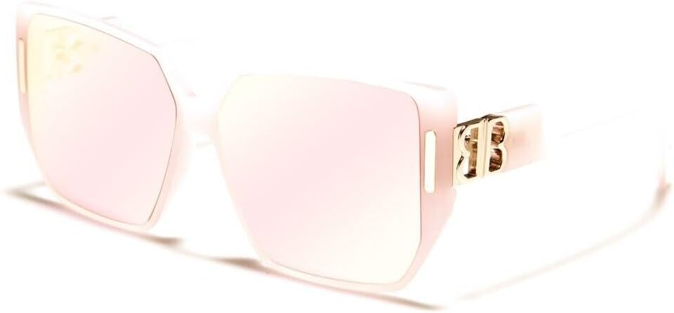 

Женские солнцезащитные очки Dweebzilla BB XL увеличенного размера, квадратной формы, с защитой от ультрафиолета UV400, гибридные, Pink & Gold Frame - Pink Flash Lenses