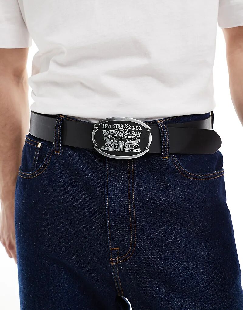 

Ремень Levi's Billy из кожи черного цвета