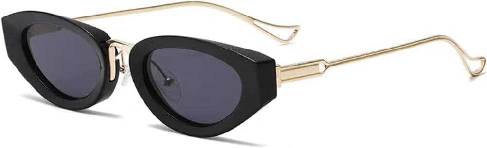 

Солнцезащитные очки с защитой UV400 | «Кошачий глаз», металлическая оправа, маленькая | для женщин и мужчин, для занятий спортом на открытом воздухе и путешествий DSVIGF, C1 Black Golden
