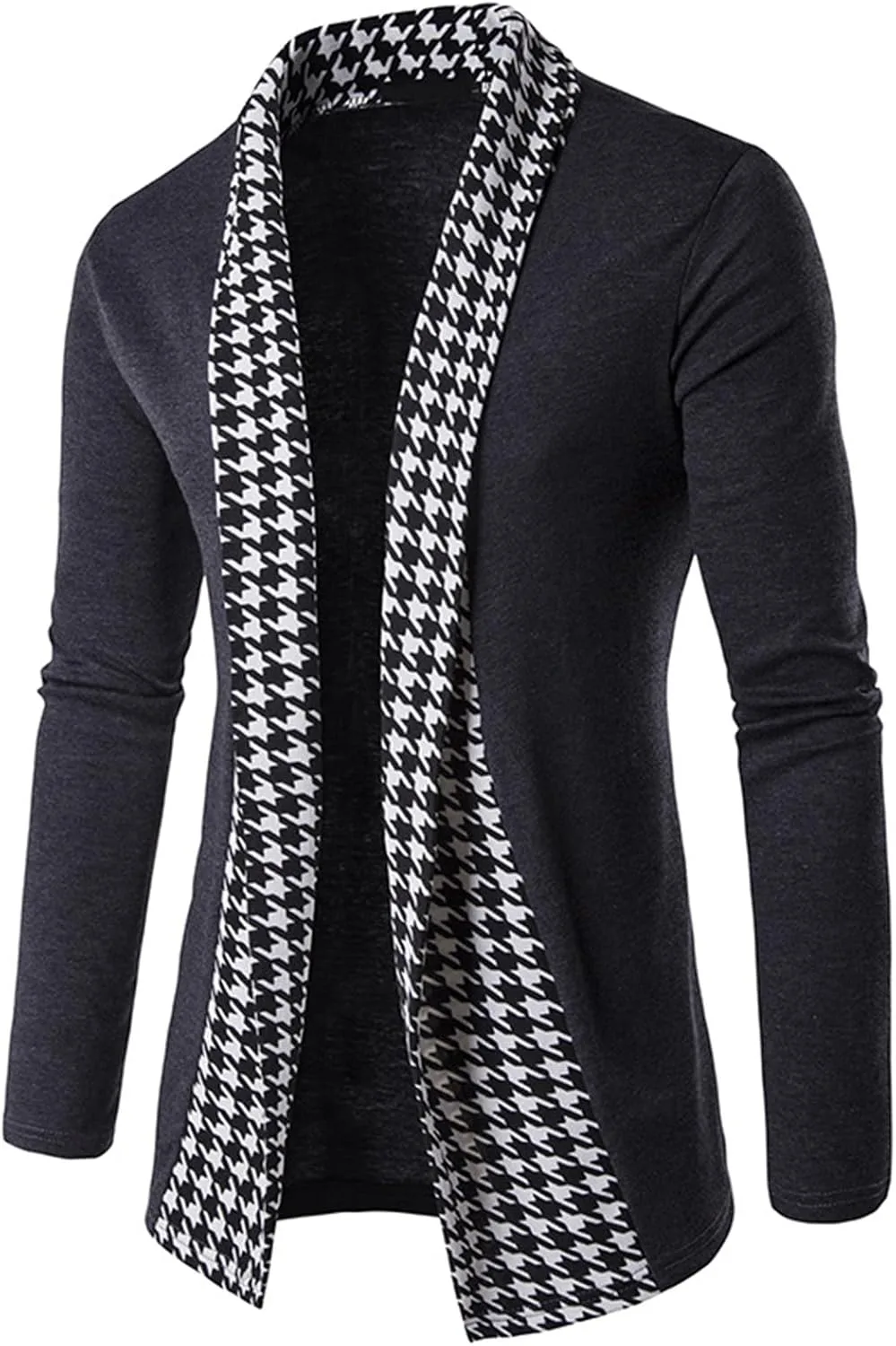 

Мужской легкий длинный кардиган с воротником-шалью и длинными рукавами Slim Fit CHXLQQX