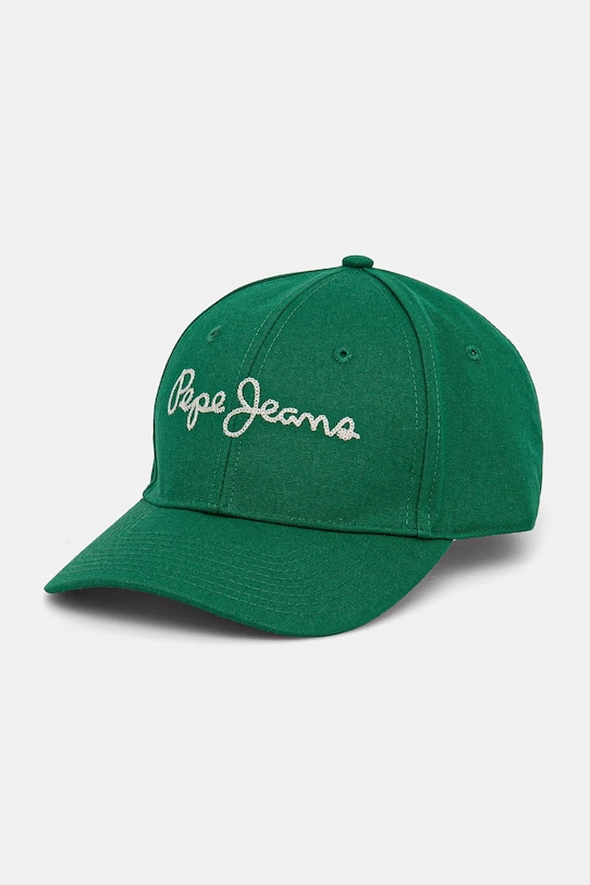 

Хлопковая кепка с козырьком MALLON CAP Pepe Jeans, зеленый