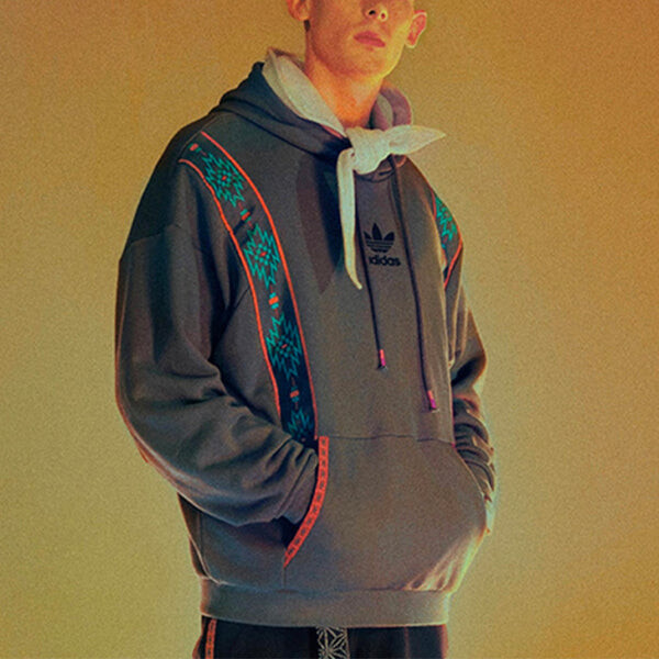 Толстовка adidas originals Fp Print Sports Pullover For Men Blue, синий — фото 3
