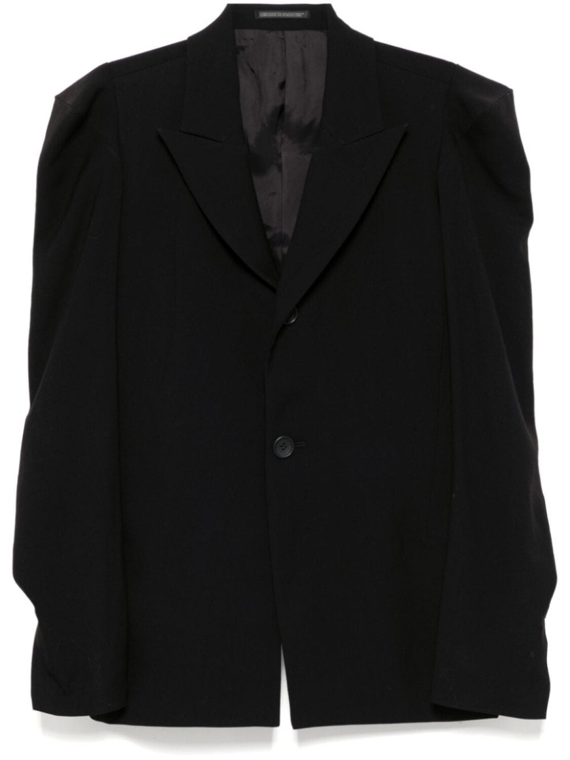 

Поврежденная куртка с ластовицей на рукавах из габардина Yohji Yamamoto, черный