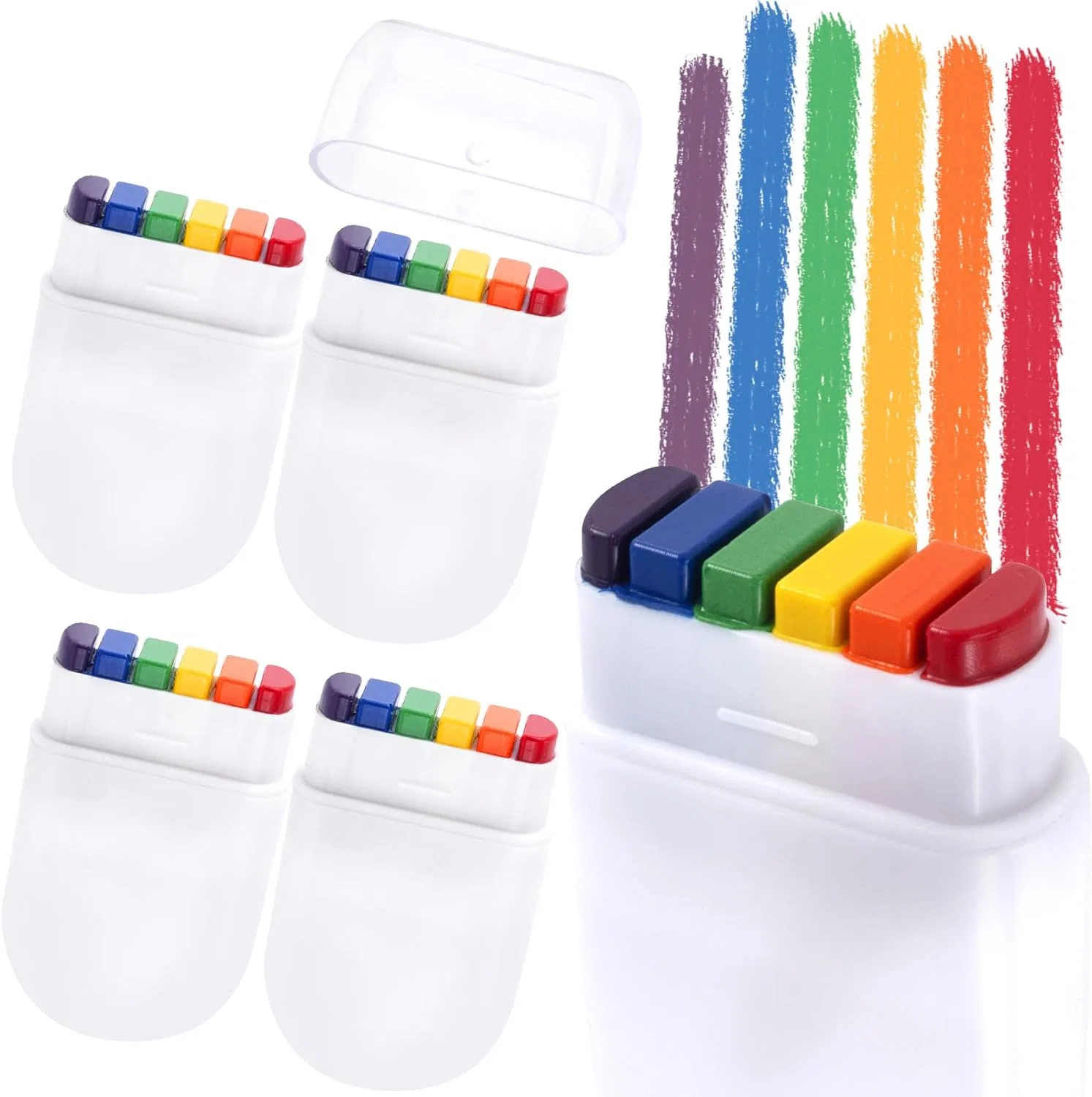 Набор для росписи лица и тела Rainbow Lekgavd, 4 шт., разноцветный