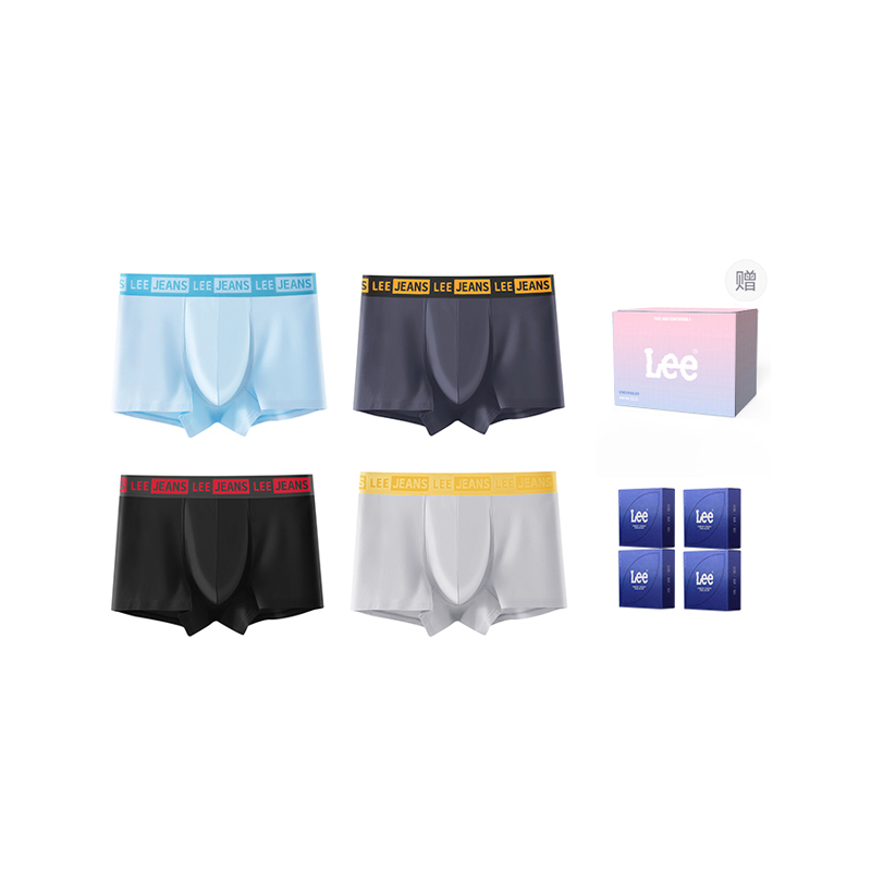 

Мужские трусы боксеры 4 шт Lee, светло-серый
