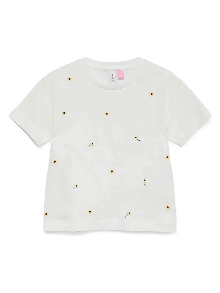 Футболка с вышивкой, Vero Moda Girl, белый