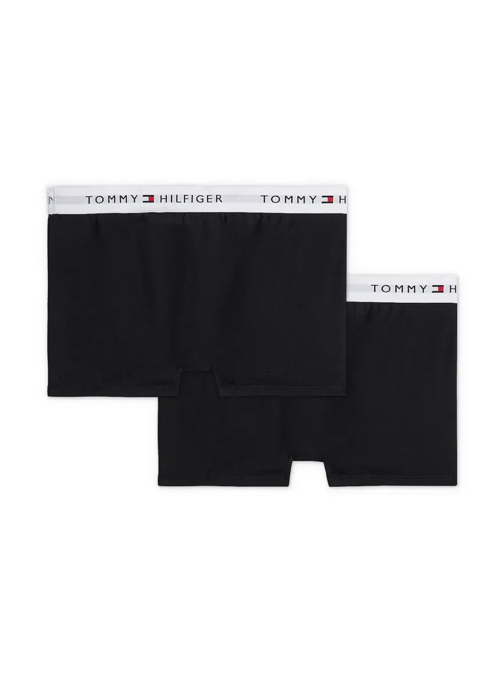 Боксеры с логотипом на поясе (комплект из двух штук) Tommy Hilfiger Junior, черный — фото 2