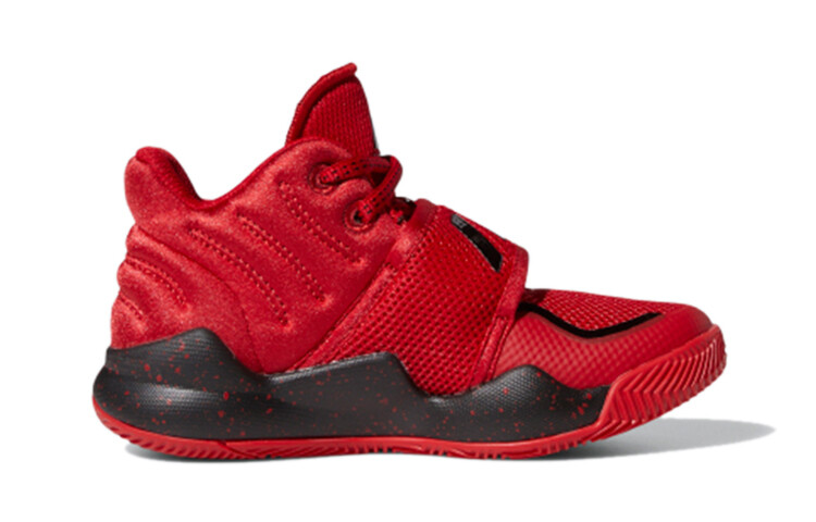 Баскетбольные кроссовки Deep Threat Kids PS Mid-top красные/черные Adidas — фото 2