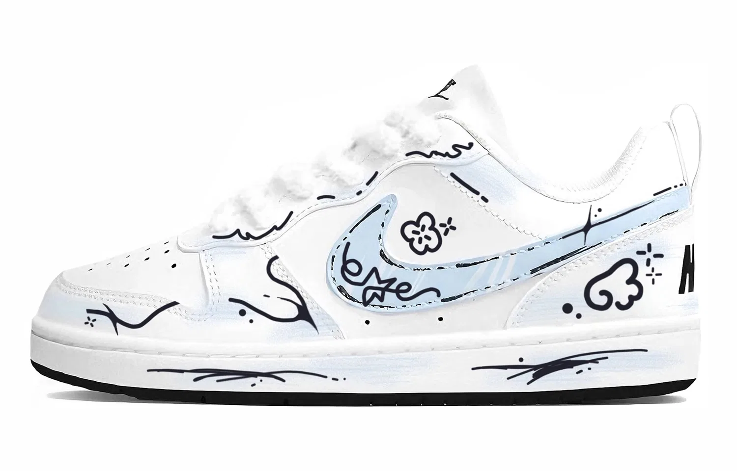 Кроссовки для скейтбординга Court Borough 2 Low top Blue Unisex Nike