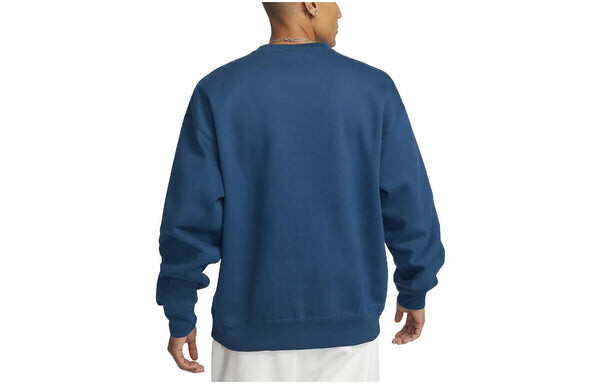 Толстовка Nike Solo Swoosh Crewneck Sweatshirt Blue, синий — фото 2