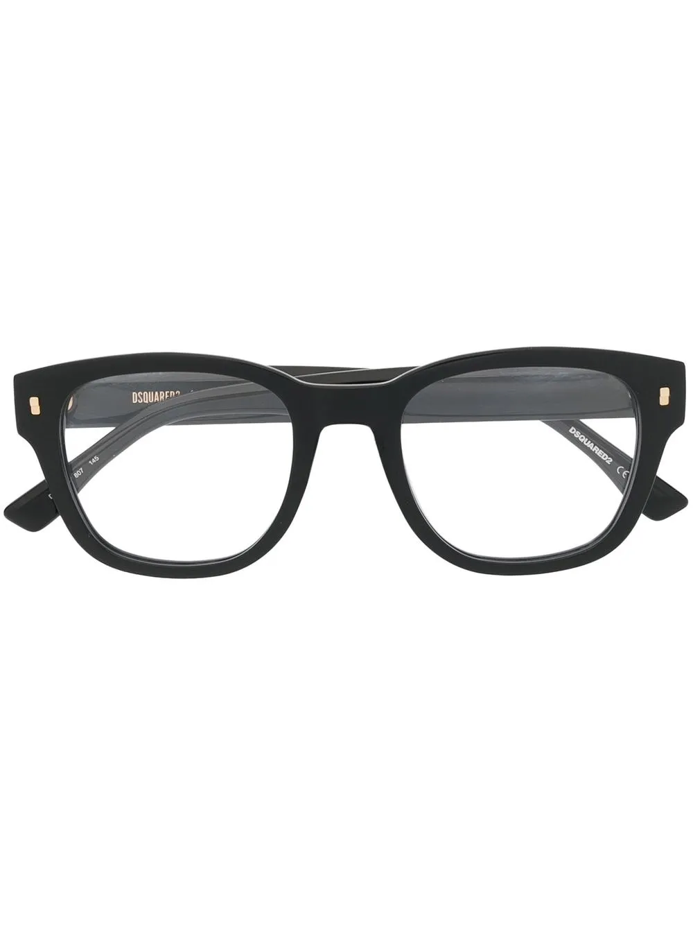 

Очки в круглой оправе с логотипом DSQUARED2 EYEWEAR, черный