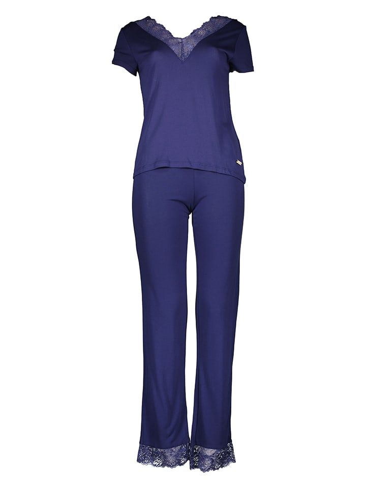 

LASCANA Пижама "Мулен Руж" темно-синего цвета