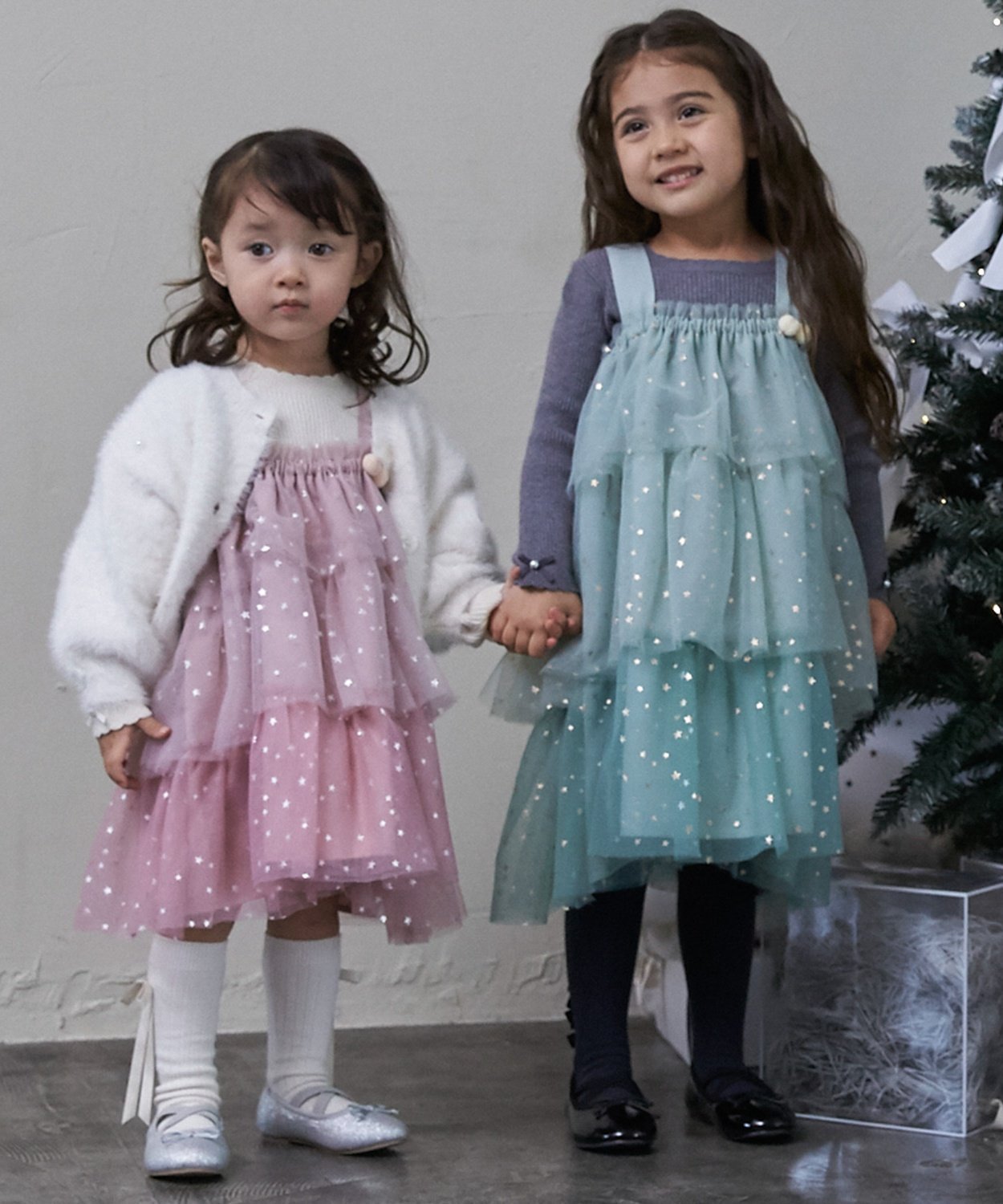 Платье с оборками из тюля Petit main, Blue Green — фото 3