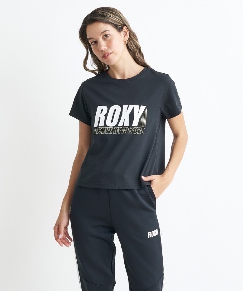 

Футболка укороченная с коротким рукавом, быстросохнущая, с защитой от УФ-излучения, с логотипом ROXY, черный