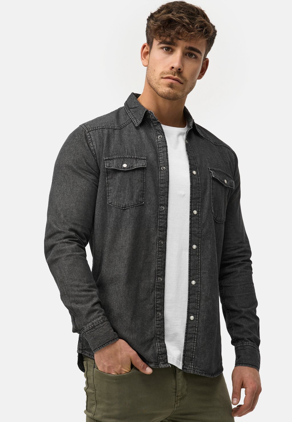

Рубашка MIKE INDICODE JEANS, черный