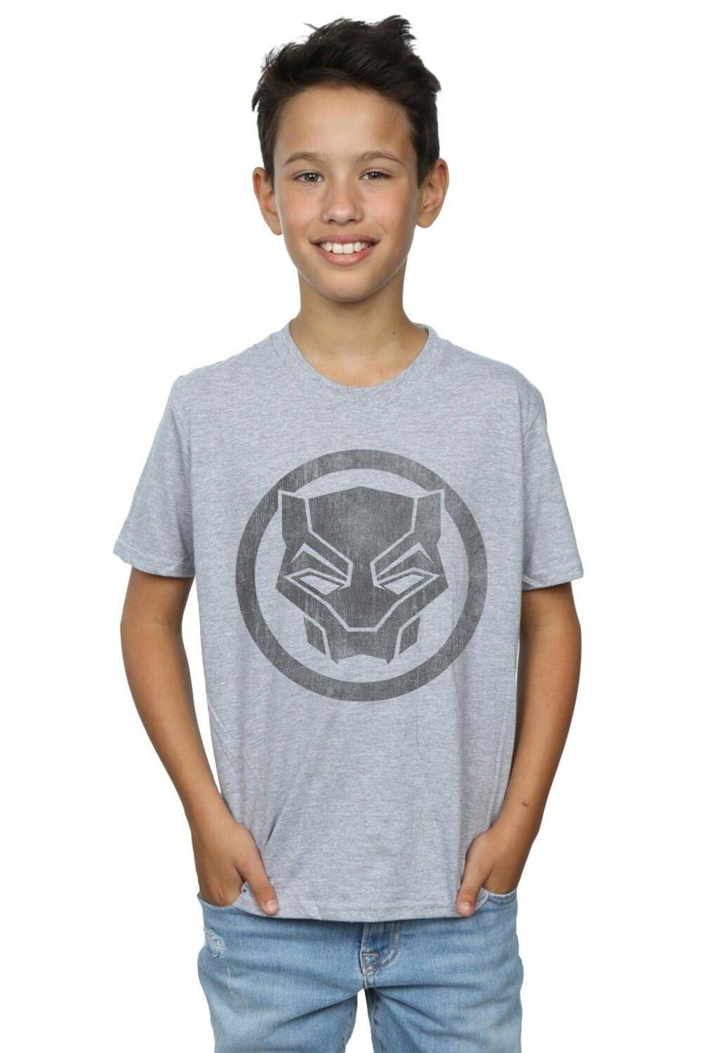 

Футболка с потертостями Black Panther Icon Marvel, серый