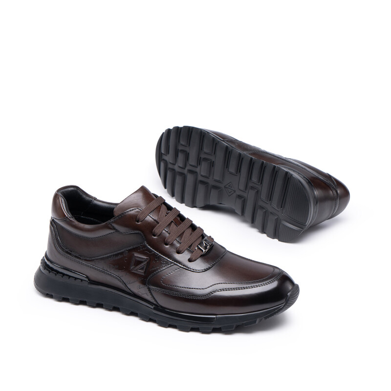 Туфли мужские Men"s Casual Men Low-Top Chrisdien Deny, цвет Coffee — фото 4