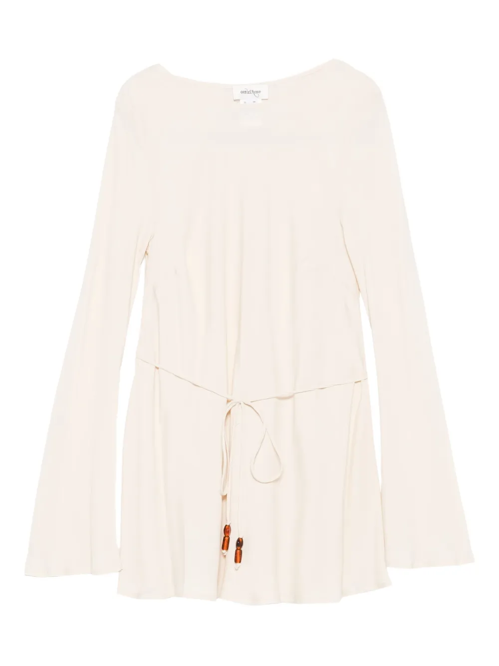 

Топ с рукавами колокол и завязками Ottod'Ame, нейтральный