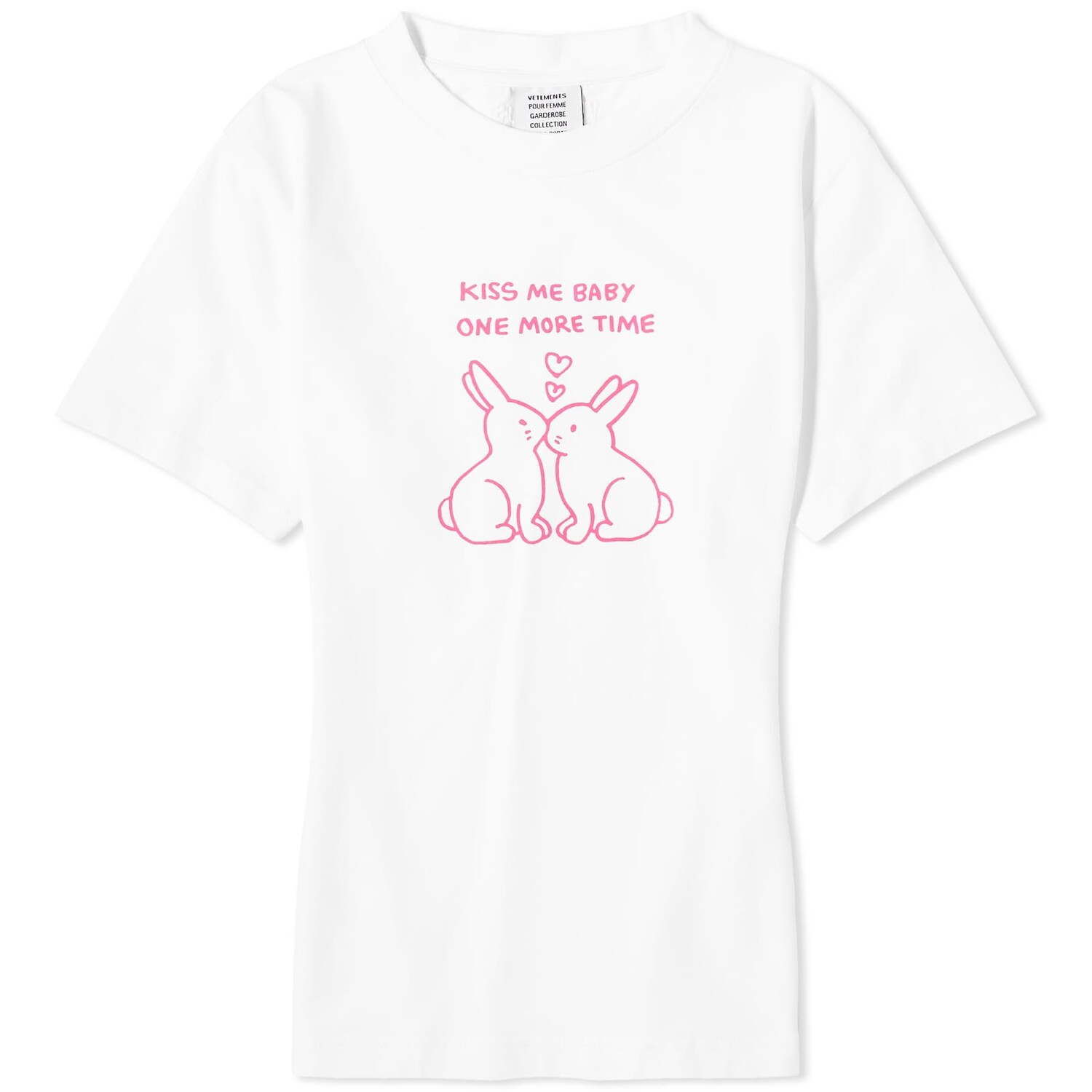 

Футболка Vetements Kissing Bunnies Fitted, белый