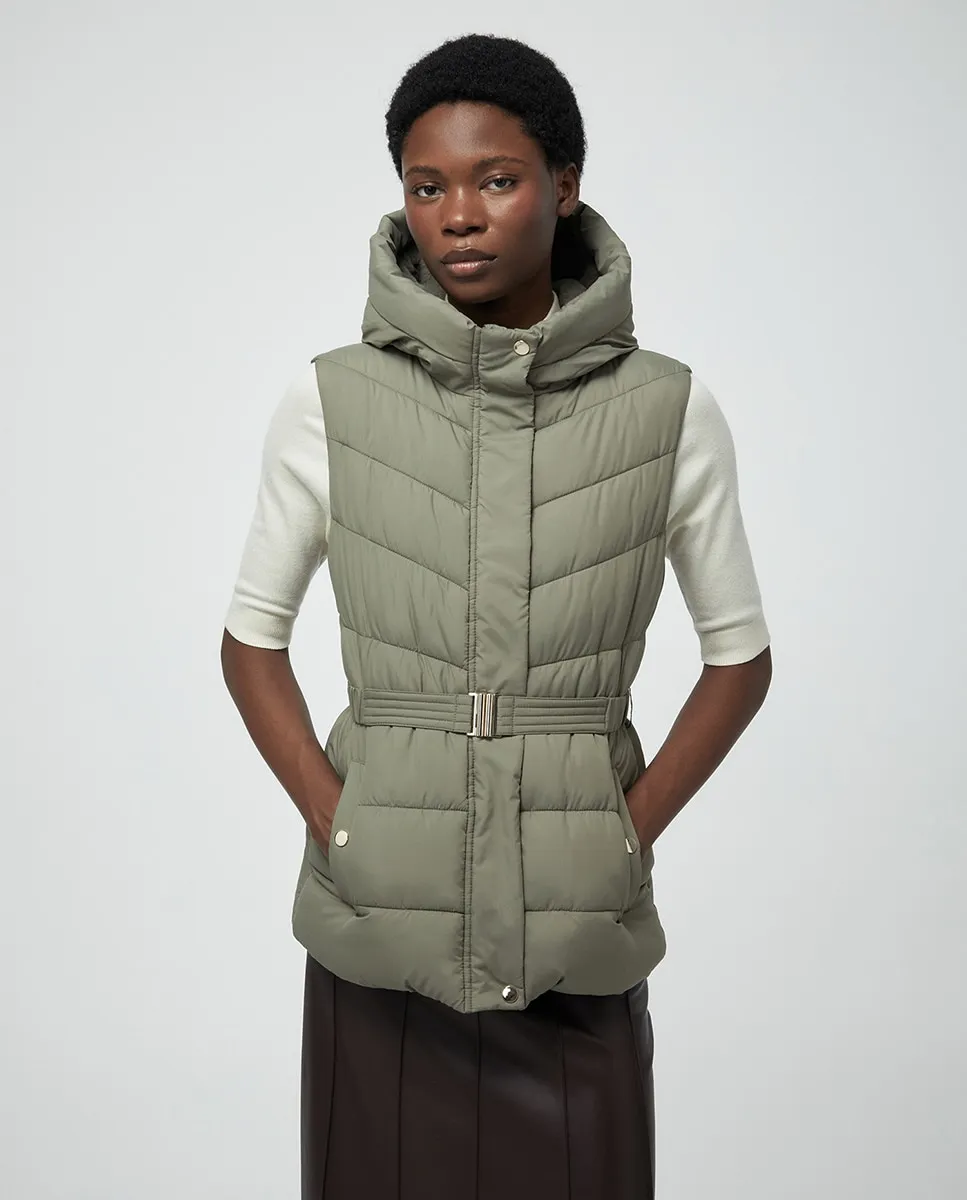 

Короткий жилет с капюшоном Sfera, светло-зеленый