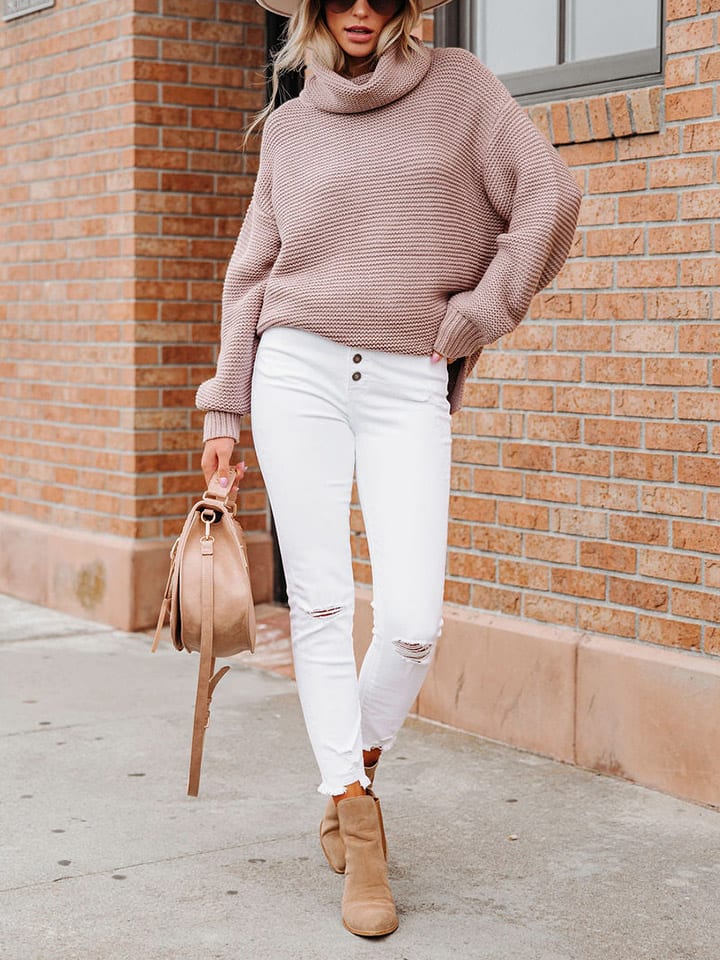 

Водолазка цвета пыльной розы Milan Kiss