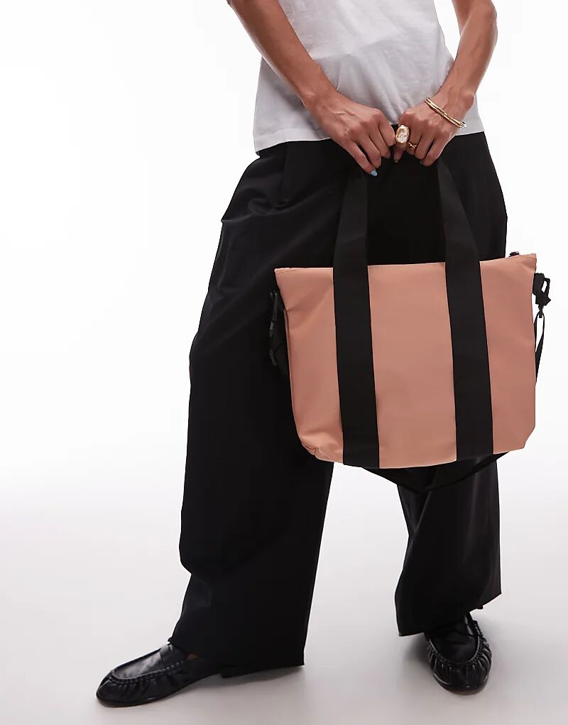 

Водонепроницаемая сумка-тоут Rains micro crossbody персикового цвета