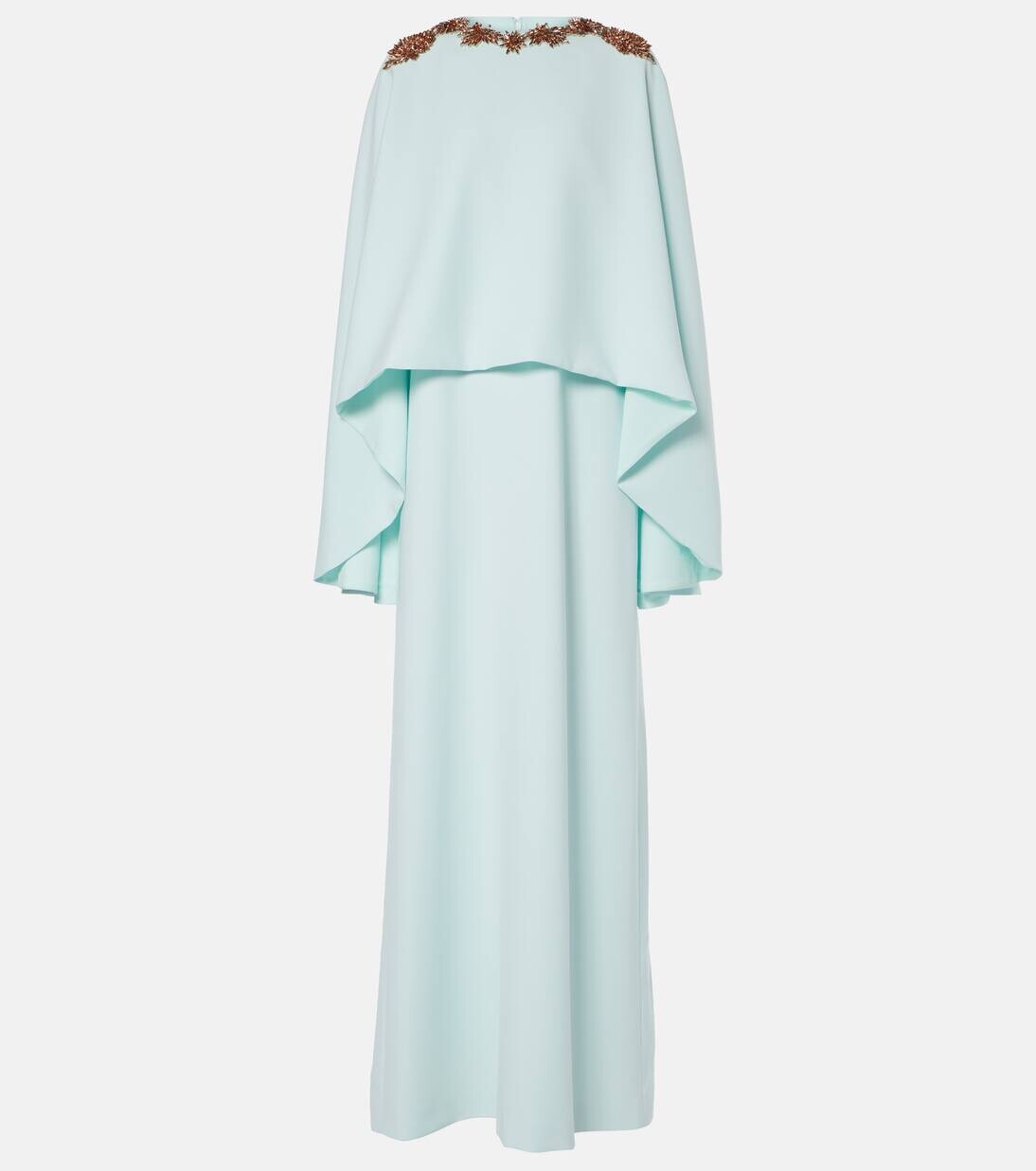 

Элин, украшенное накидкой платье из крепа Costarellos, цвет light blue-bronze