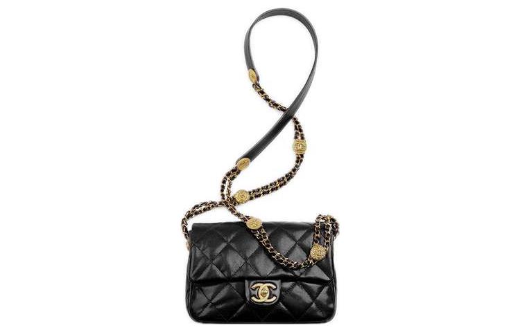 

CHANEL Кожаная сумка через плечо, Black