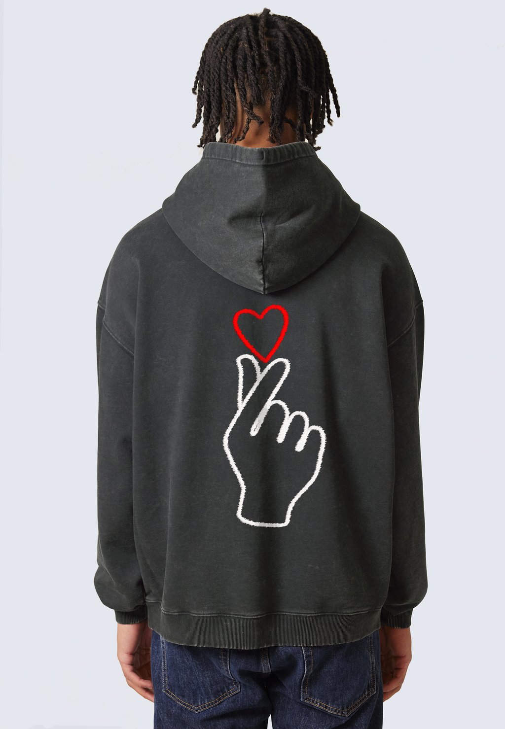 

Толстовка SARANGHAE BACK PRINT UNISEX VINTAGE HEAVYWEIGHT - Hoodie Mira Paris, цвет Black Denim