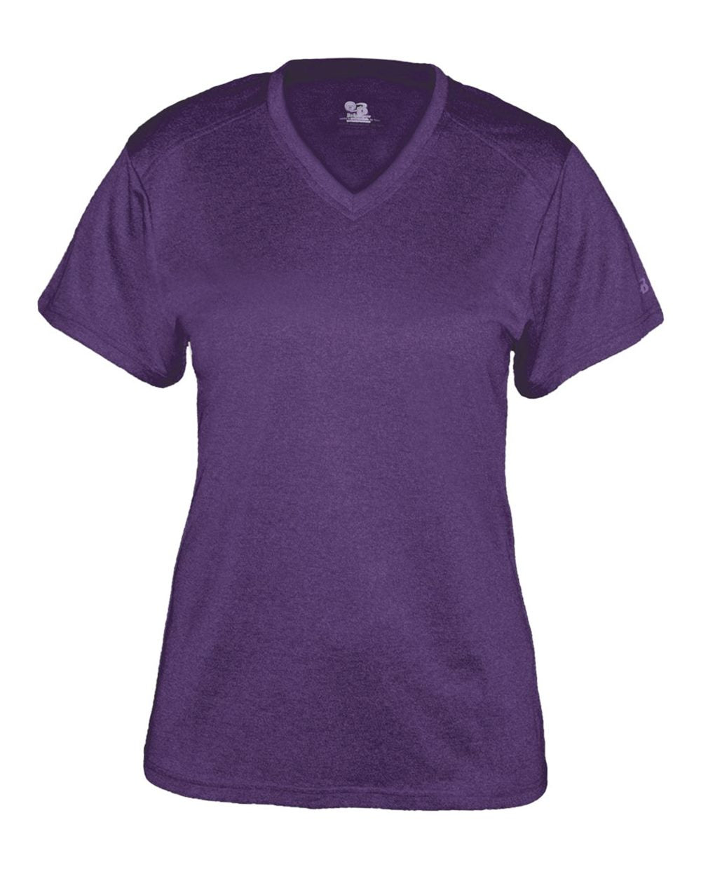 

Женская футболка Pro Heather с V-образным вырезом Badger, цвет purple heather