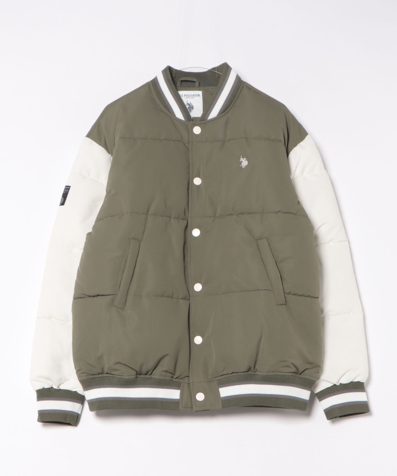 Американская ассоциация поло / (М) Стеганая университетская куртка U.S. Polo Assn., Khaki
